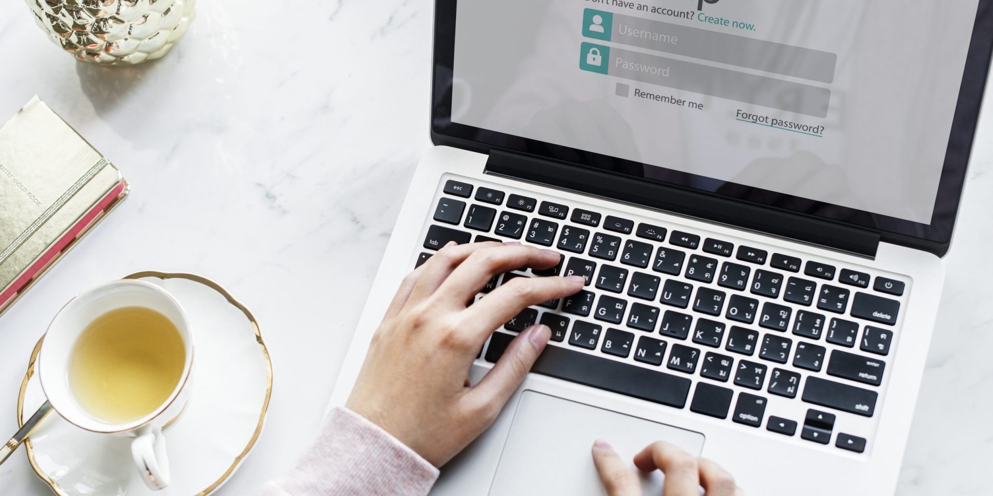 Person using laptop
